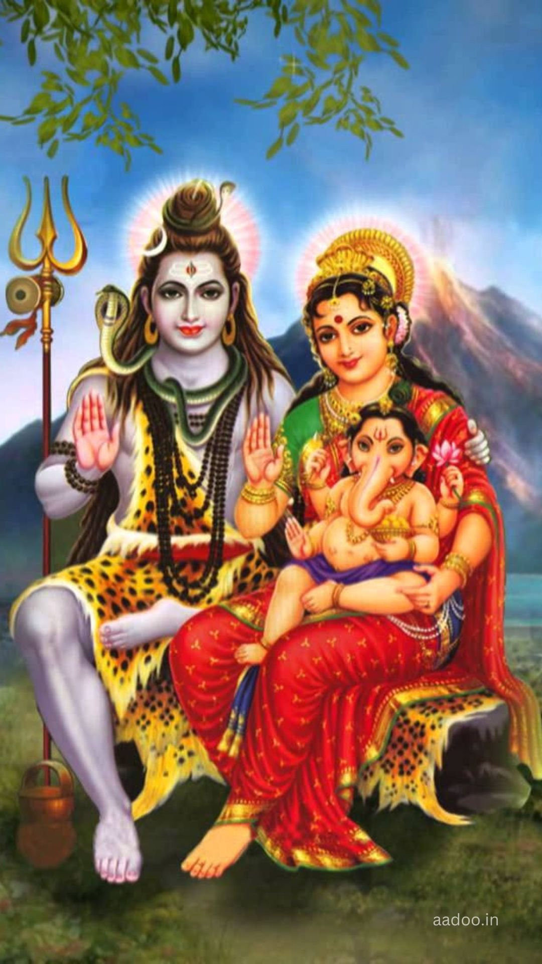 God Shiva Family, karthikeya, subramanya, godess, ganesh, nandi, together,  HD phone wallpaper | Peakpx